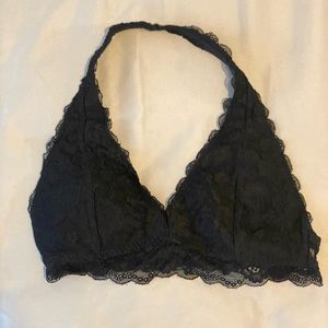 Black lace bralette halter top, Hollister, size , good condition